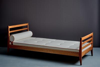 Ren Gabriel Newly upholstered Daybed made of solid Oak in the Manner of Ren Gabriel
