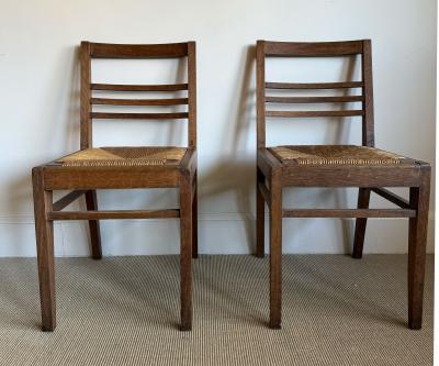 Ren Gabriel PAIR OF REN GABRIEL WOOD RUSH CHAIRS