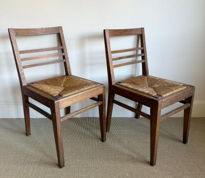 Ren Gabriel PAIR OF REN GABRIEL WOOD RUSH CHAIRS