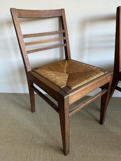 Ren Gabriel PAIR OF REN GABRIEL WOOD RUSH CHAIRS