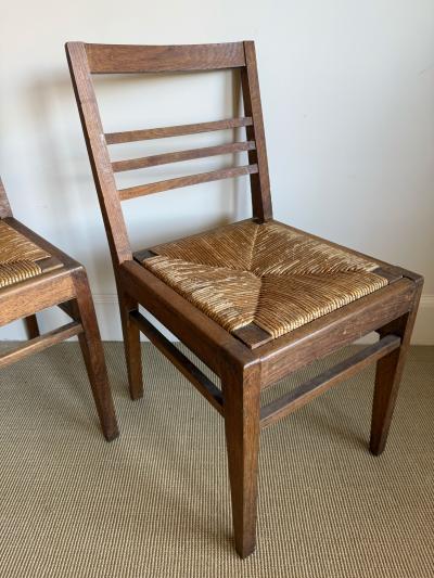 Ren Gabriel PAIR OF REN GABRIEL WOOD RUSH CHAIRS