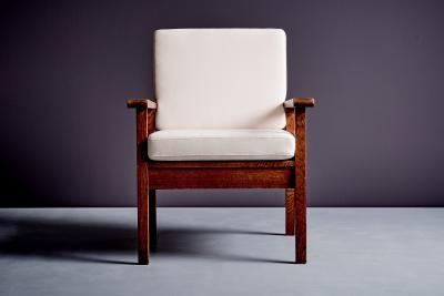 Ren Gabriel Pair of 1940s French Lounge Chairs in the Manner of Ren Gabriel