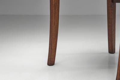 Ren Gabriel Pair of Model 103 Oak Side Chairs by Ren Gabriel France 1940s