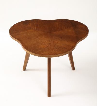 Ren Gabriel Ren Gabriel Scarce Model Oak Trefoile Table France c 1940 s