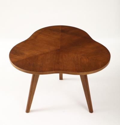 Ren Gabriel Ren Gabriel Scarce Model Oak Trefoile Table France c 1940 s