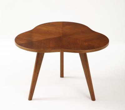 Ren Gabriel Ren Gabriel Scarce Model Oak Trefoile Table France c 1940 s