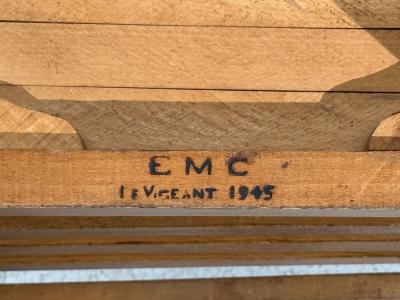 Ren Gabriel Rene Gabriel Reconstruction Era Dining Chairs Beech Wood France 1940s