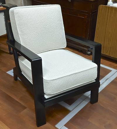 Ren Gabriel Rene Gabriel iconic black lacquered lounge chair