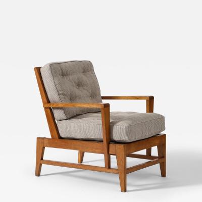 Ren Gabriel Restored and Newly Upholstered Oak Armchair by Rene Gabriel France c 1940