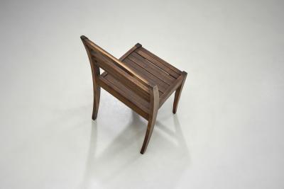 Ren Gabriel Set of Four Model 103 Oak Dining Chairs by Ren Gabriel France 20th Century