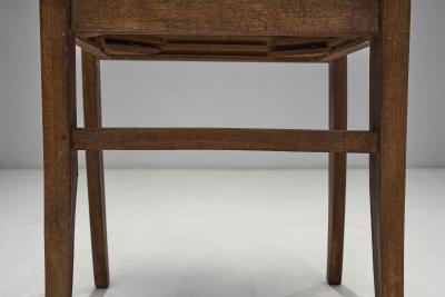 Ren Gabriel Set of Four Model 103 Oak Dining Chairs by Ren Gabriel France 20th Century