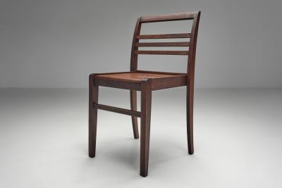 Ren Gabriel Set of Three Model 103 Oak Side Chairs by Ren Gabriel France 1940s