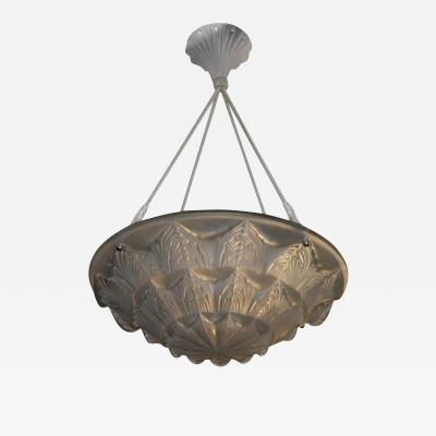 Ren Lalique Deco Chandelier Gaillon 