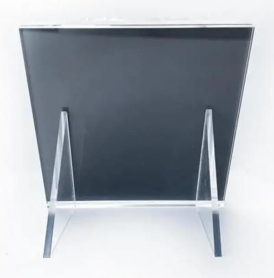 Ren Lalique Lalique Co Acrylic Plaque on Stand After Laliques Masque de Femme 