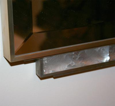 Ren Lalique Lalique Co Art Deco Mirror with R Lalique Glass