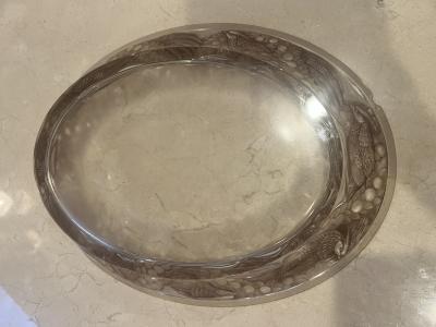 Ren Lalique Lalique Co BEAUTIFUL ART DECO PHEASANT PATTERN RENE LALIQUE GLASS PLATTER