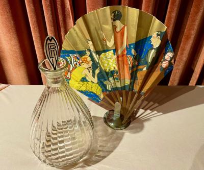 Ren Lalique Lalique Co Lalique Art Deco Decanter for Marie Brizard Liqueur