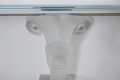 Ren Lalique Lalique Co Lalique Glass Console Mouflons 