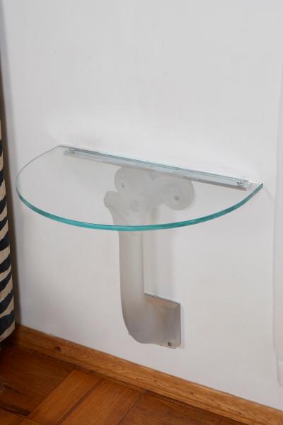 Ren Lalique Lalique Co Lalique Glass Consoles or Side Tables or Night Tables