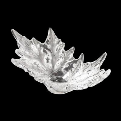 Ren Lalique Lalique Co Mid Century Modernist Crystal Champs lys es Centerpiece Bowl signed Lalique
