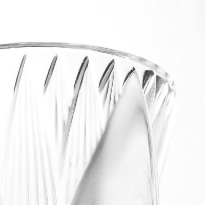 Ren Lalique Lalique Co Mid Century Modernist Frosted Crystal Thebes Vase signed Lalique