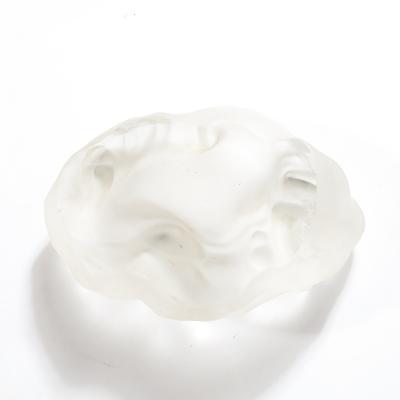Ren Lalique Lalique Co MidCentury Frosted Glass Sleeping Beauty Sculptural Nude Dish Signed R Lalique