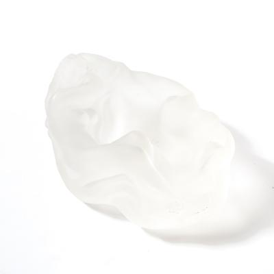 Ren Lalique Lalique Co MidCentury Frosted Glass Sleeping Beauty Sculptural Nude Dish Signed R Lalique