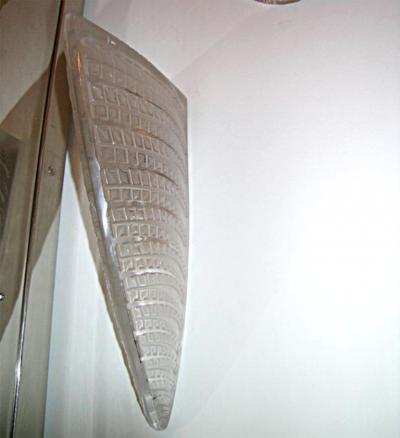 Ren Lalique Lalique Co Pair of Fougers Art Deco Wall Sconces by Rene Lalique