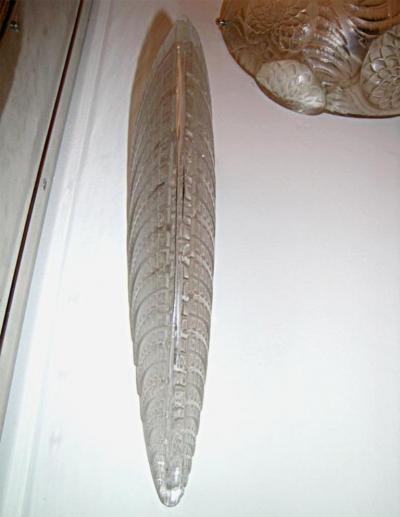 Ren Lalique Lalique Co Pair of Fougers Art Deco Wall Sconces by Rene Lalique