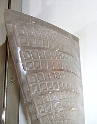 Ren Lalique Lalique Co Pair of Fougers Art Deco Wall Sconces by Rene Lalique