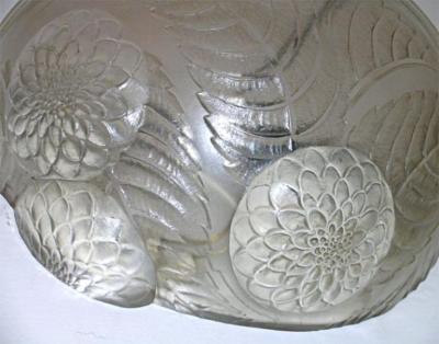 Ren Lalique Lalique Co Pair of Lalique Dahlias Art Deco Wall Sconces