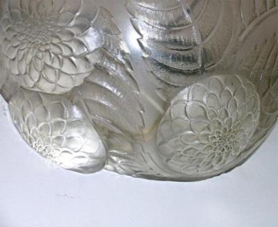 Ren Lalique Lalique Co Pair of Lalique Dahlias Art Deco Wall Sconces
