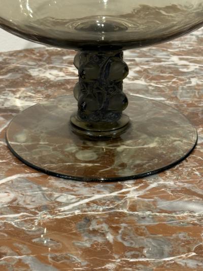 Ren Lalique Lalique Co R Lalique Saint Denis Smoke Grey Glass Tazza No 388