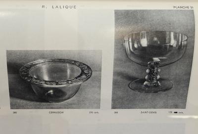 Ren Lalique Lalique Co R Lalique Saint Denis Smoke Grey Glass Tazza No 388