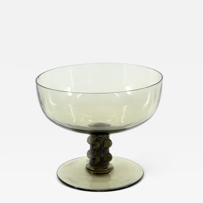 Ren Lalique Lalique Co R Lalique Saint Denis Smoke Grey Glass Tazza No 388