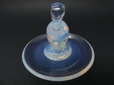 Ren Lalique Lalique Co Ren Lalique Opalescent Glass Canard Duck Cendrier Rond Ashtray