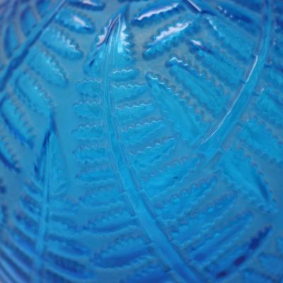 Ren Lalique Lalique Co Rene Lalique Electric Blue Glass Espalion Vase