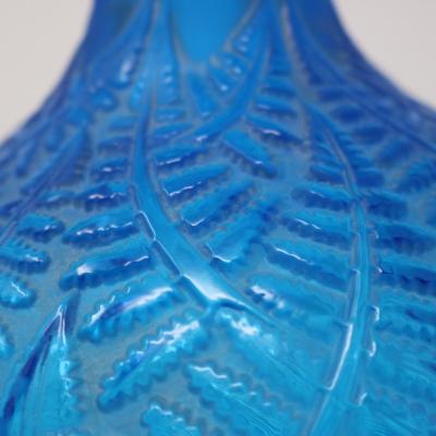 Ren Lalique Lalique Co Rene Lalique Electric Blue Glass Espalion Vase