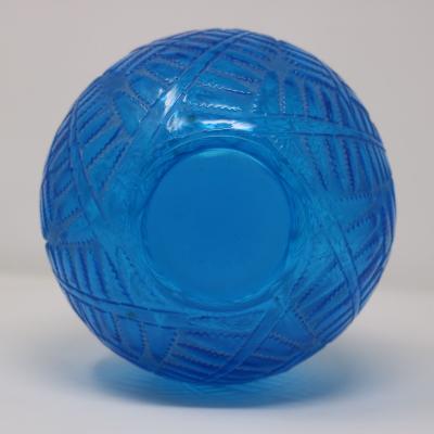 Ren Lalique Lalique Co Rene Lalique Electric Blue Glass Espalion Vase