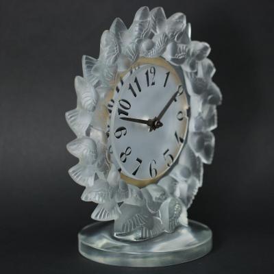 Ren Lalique Lalique Co Rene Lalique Frosted Glass Roitelets Clock