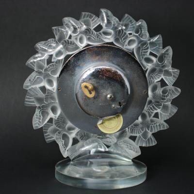 Ren Lalique Lalique Co Rene Lalique Frosted Glass Roitelets Clock