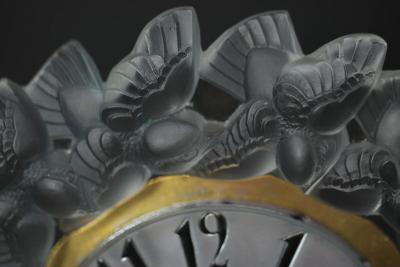 Ren Lalique Lalique Co Rene Lalique Frosted Glass Roitelets Clock