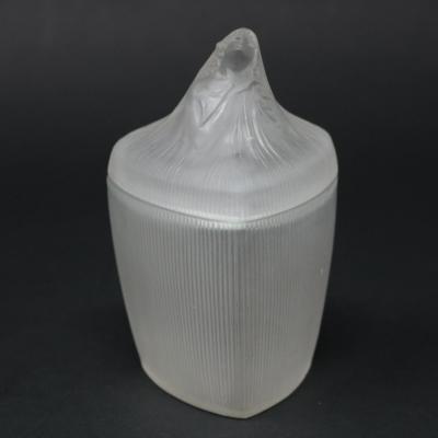 Ren Lalique Lalique Co Rene Lalique Frosted Glass Tete Femme Ointment Jar