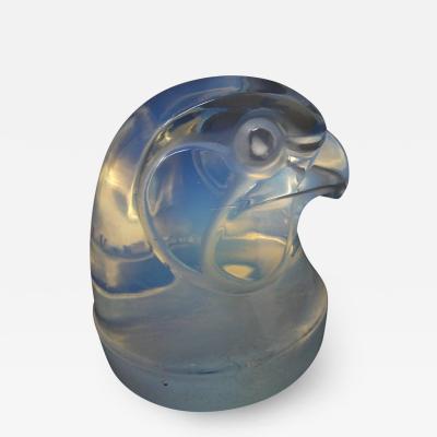 Ren Lalique Lalique Co Rene Lalique Glass Opalescent Tete depervier Falcon Mascot