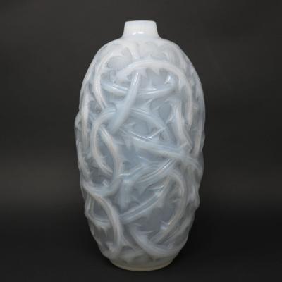 Ren Lalique Lalique Co Rene Lalique Opalescent Glass Ronces Vase
