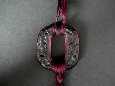 Ren Lalique Lalique Co Rene Lalique Plum Glass Lezards Pendant