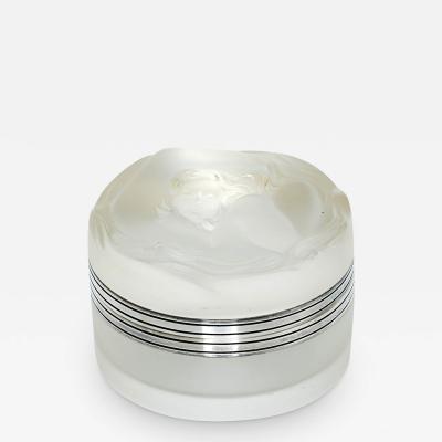 Ren Lalique Lalique Co Small Ren Lalique Daphn Art Deco crystal powder box 1940