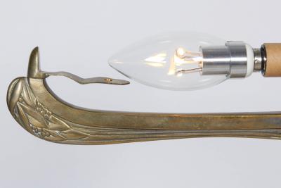 Ren Lalique Lalique Co Table Lamp with a Rene Lalique Rinceaux Shade