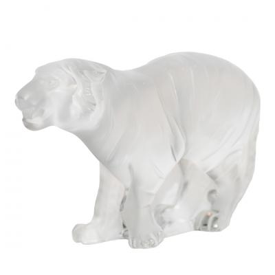 Ren Lalique Lalique Co Tigre By Lalique Frosted Bengal Tiger Signed Lalique France
