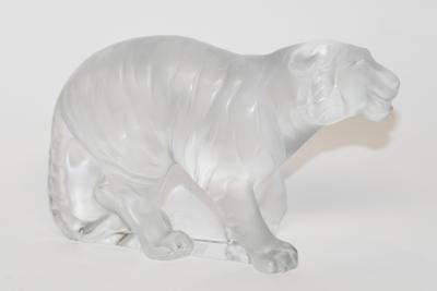 Ren Lalique Lalique Co Tigre By Lalique Frosted Bengal Tiger Signed Lalique France